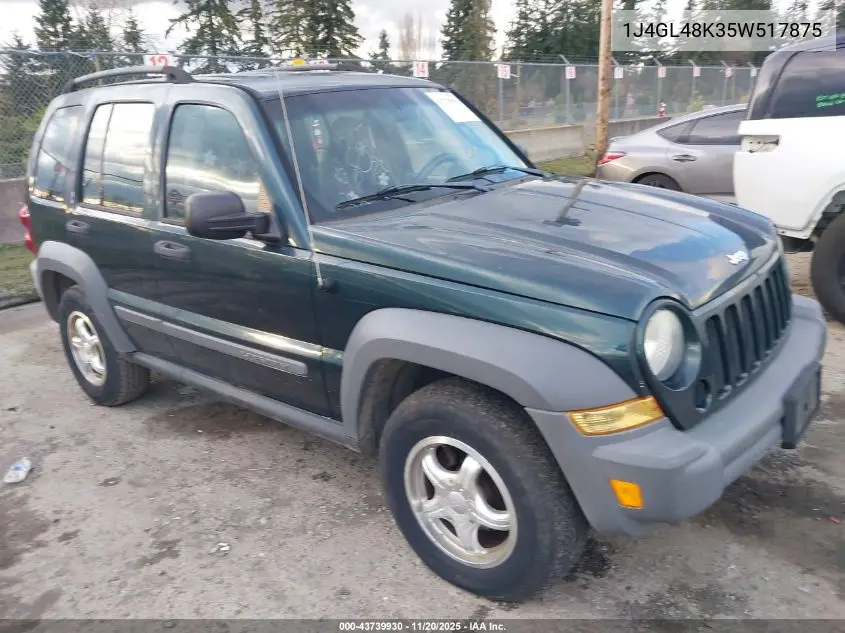 1J4GL48K35W517875 2005 Jeep Liberty Sport