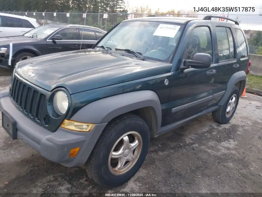 1J4GL48K35W517875 2005 Jeep Liberty Sport