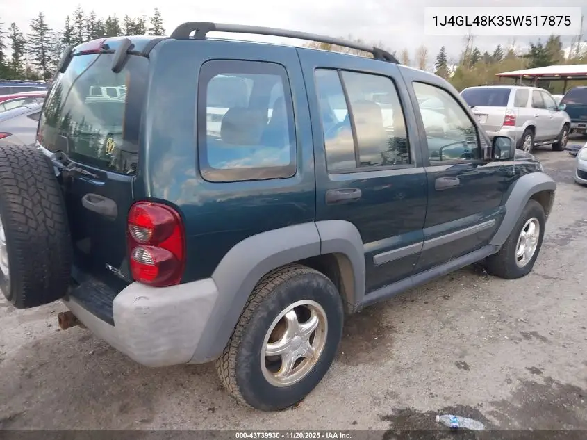 1J4GL48K35W517875 2005 Jeep Liberty Sport