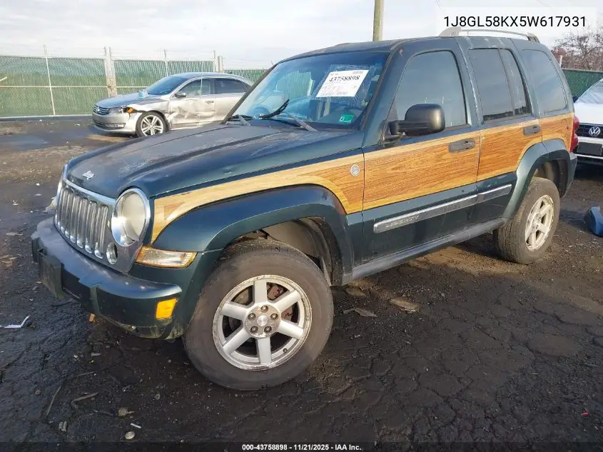 1J8GL58KX5W617931 2005 Jeep Liberty Limited Edition