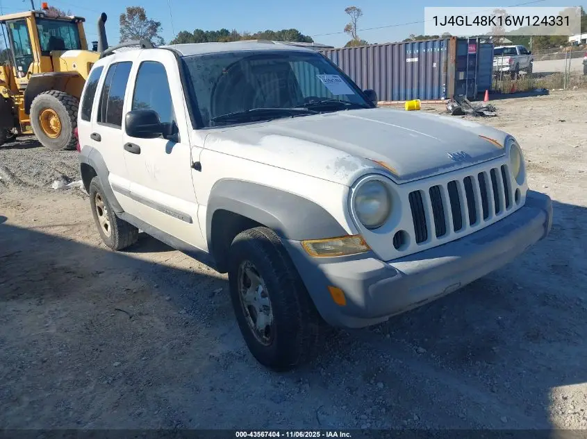 1J4GL48K16W124331 2006 Jeep Liberty Sport