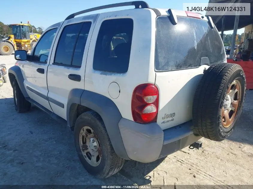 1J4GL48K16W124331 2006 Jeep Liberty Sport
