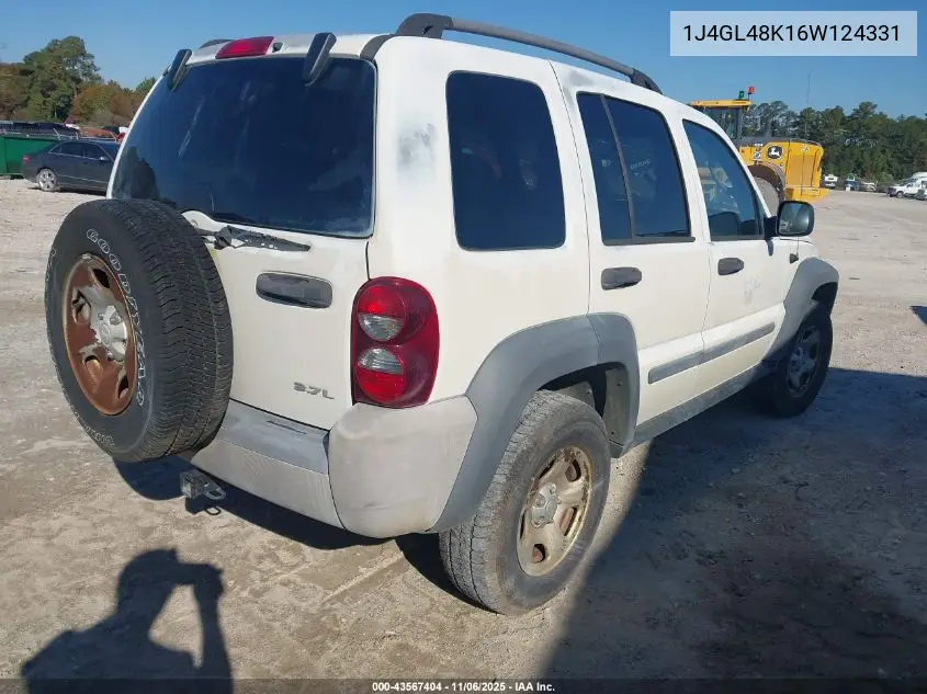 1J4GL48K16W124331 2006 Jeep Liberty Sport