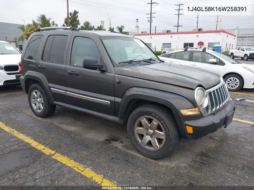 1J4GL58K16W258391 2006 Jeep Liberty Limited Edition