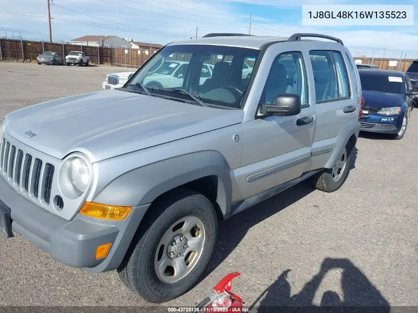 1J8GL48K16W135523 2006 Jeep Liberty Sport