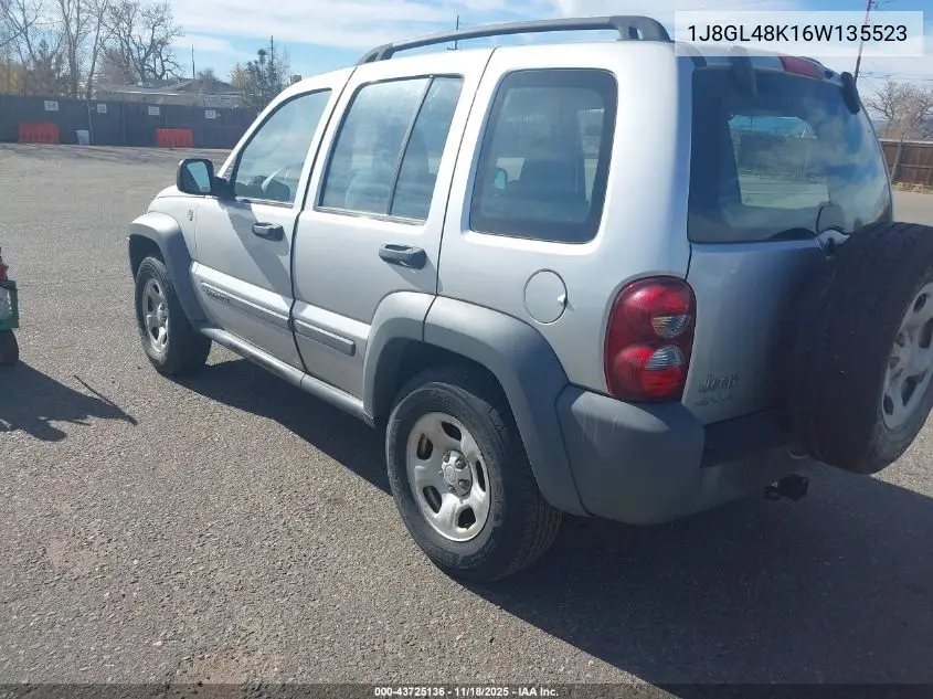 1J8GL48K16W135523 2006 Jeep Liberty Sport
