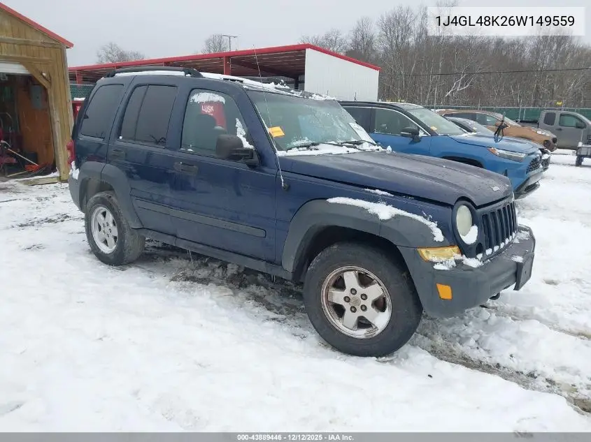 1J4GL48K26W149559 2006 Jeep Liberty Sport