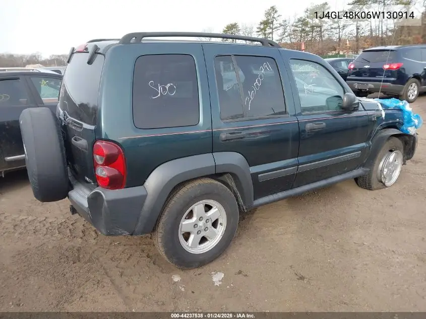 1J4GL48K06W130914 2006 Jeep Liberty Sport