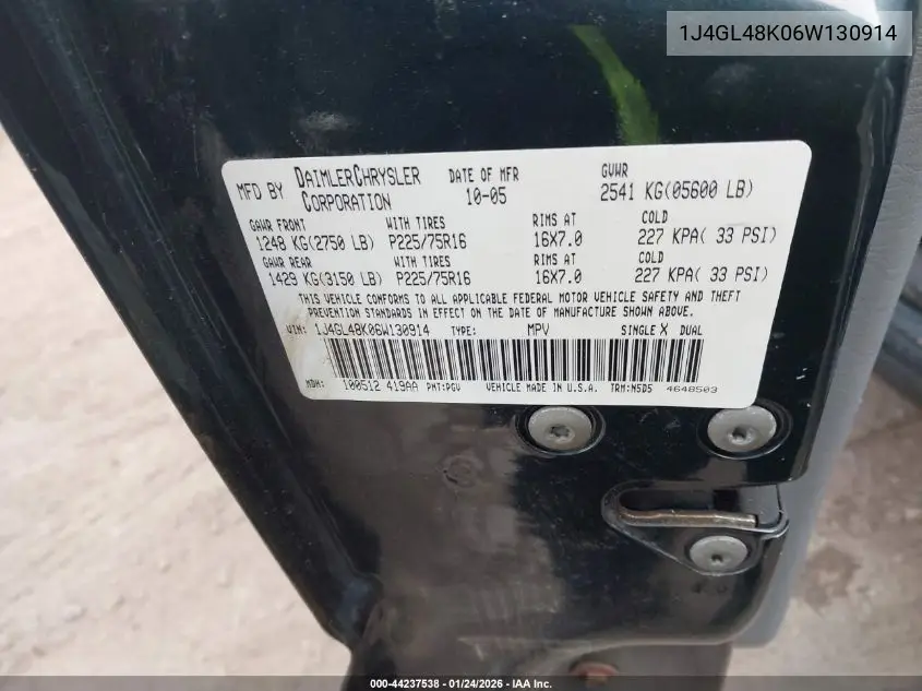 1J4GL48K06W130914 2006 Jeep Liberty Sport