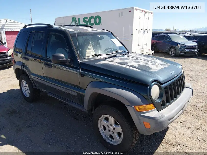 2006 Jeep Liberty Sport VIN: 1J4GL48K96W133701 Lot: 44778594