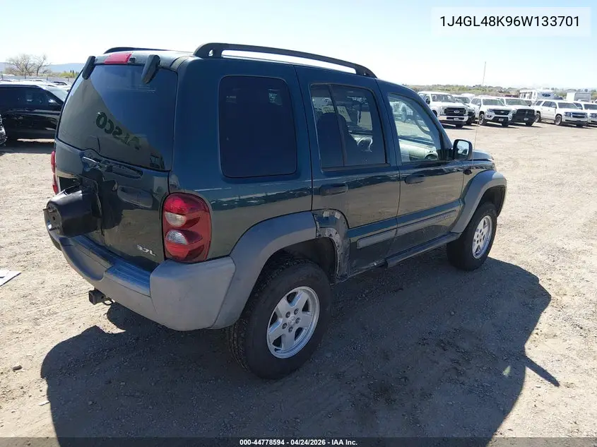 2006 Jeep Liberty Sport VIN: 1J4GL48K96W133701 Lot: 44778594