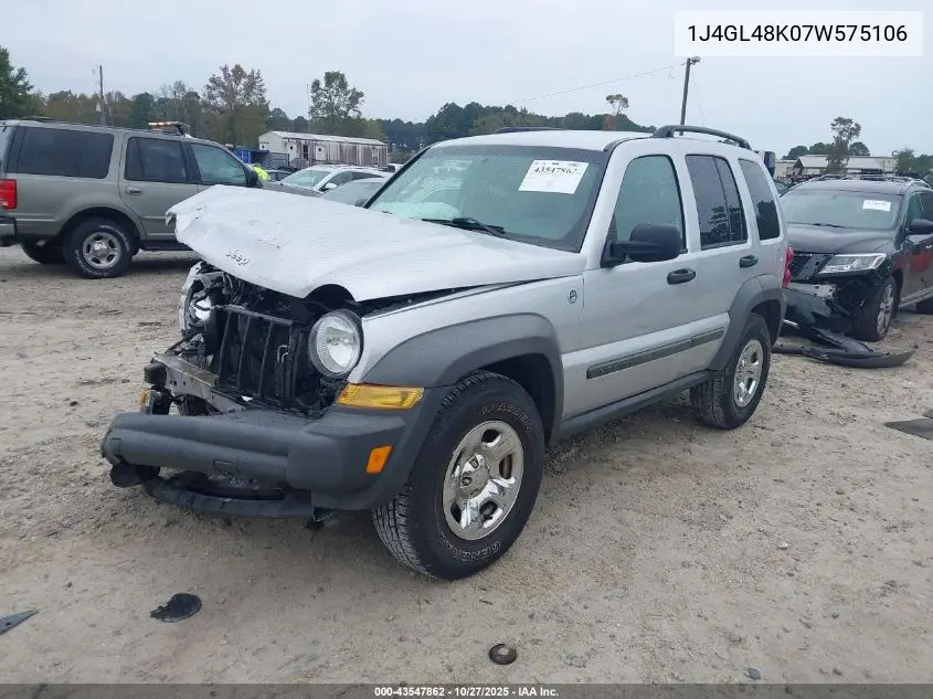 1J4GL48K07W575106 2007 Jeep Liberty Sport