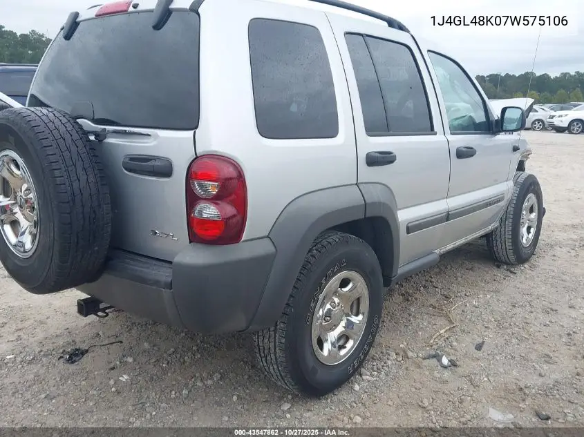 1J4GL48K07W575106 2007 Jeep Liberty Sport