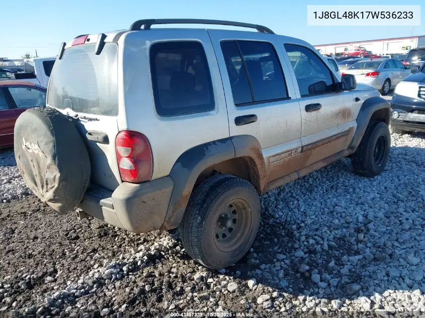 1J8GL48K17W536233 2007 Jeep Liberty Sport