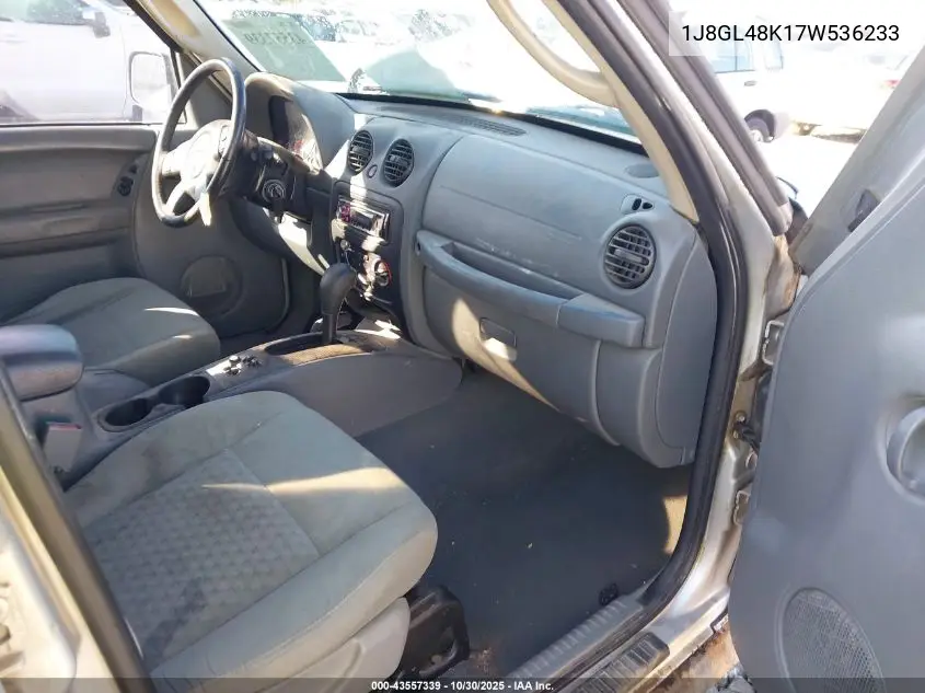 1J8GL48K17W536233 2007 Jeep Liberty Sport