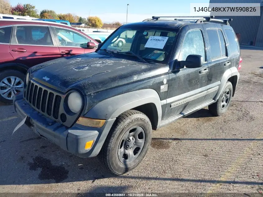 1J4GL48KX7W590826 2007 Jeep Liberty Sport