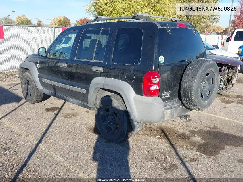 1J4GL48KX7W590826 2007 Jeep Liberty Sport