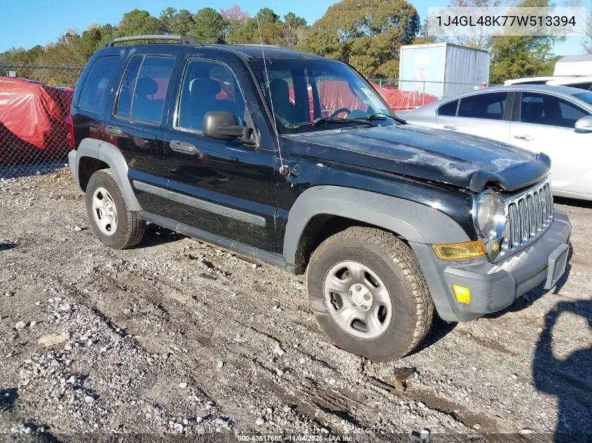1J4GL48K77W513394 2007 Jeep Liberty Sport