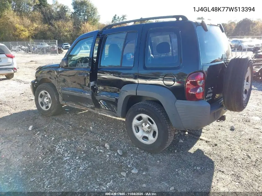 1J4GL48K77W513394 2007 Jeep Liberty Sport