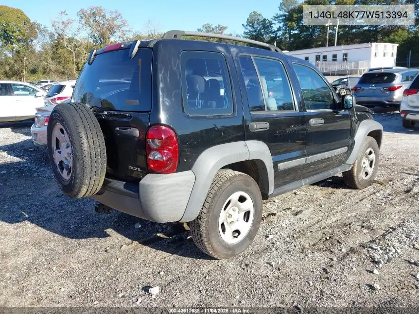 1J4GL48K77W513394 2007 Jeep Liberty Sport