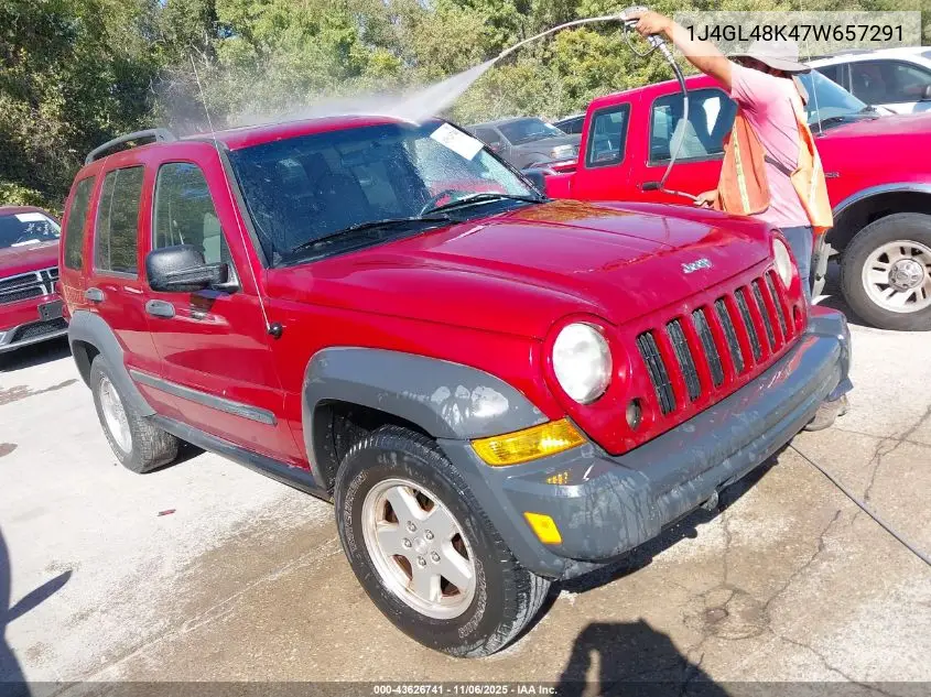 1J4GL48K47W657291 2007 Jeep Liberty Sport