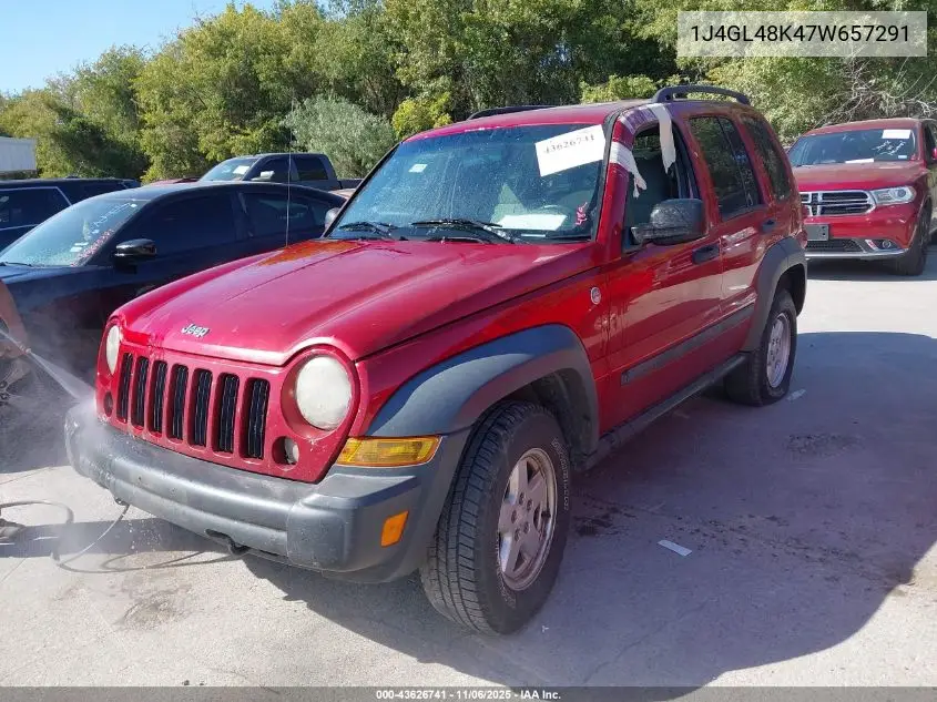 1J4GL48K47W657291 2007 Jeep Liberty Sport