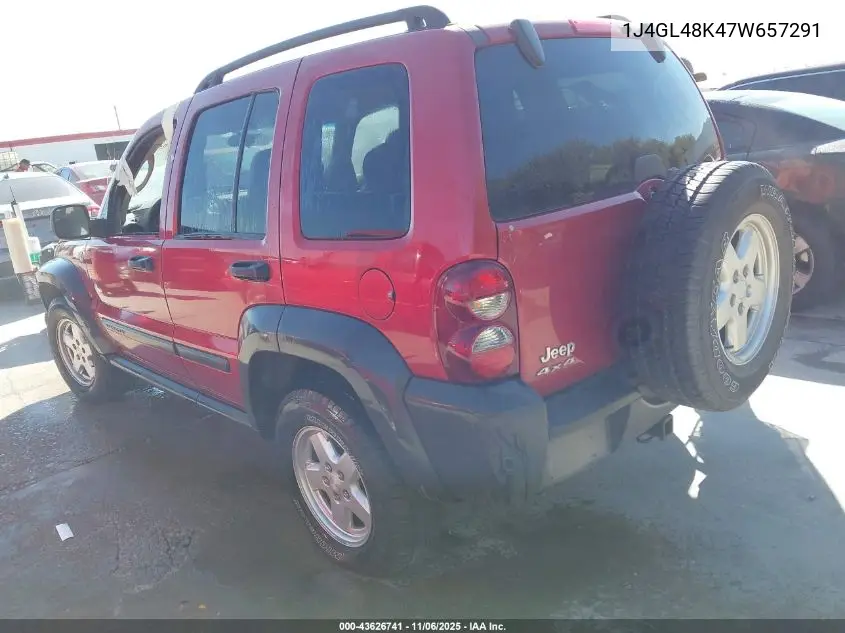 1J4GL48K47W657291 2007 Jeep Liberty Sport