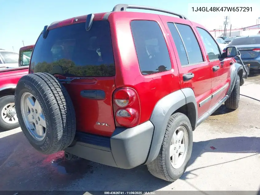 1J4GL48K47W657291 2007 Jeep Liberty Sport