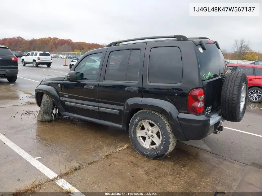 1J4GL48K47W567137 2007 Jeep Liberty Sport