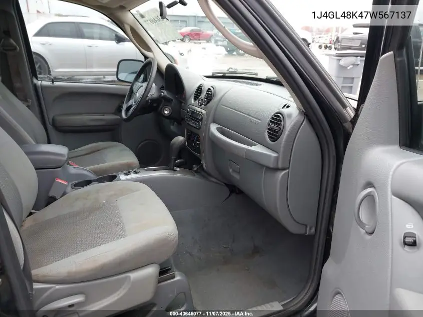 1J4GL48K47W567137 2007 Jeep Liberty Sport