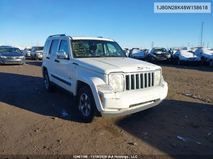 1J8GN28K48W158618 2008 Jeep Liberty Sport