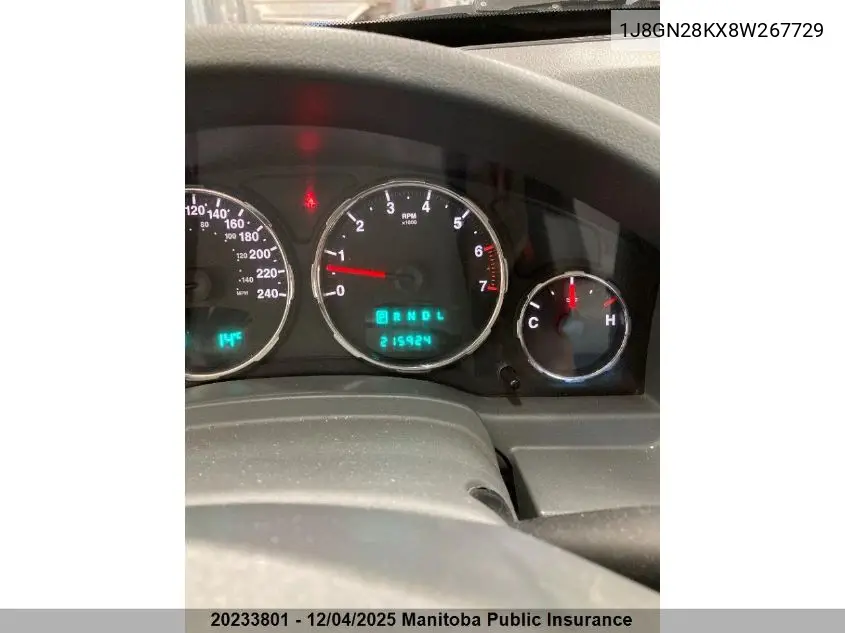 1J8GN28KX8W267729 2008 Jeep Liberty Sport
