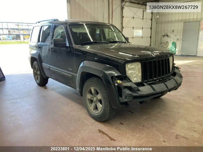 1J8GN28KX8W267729 2008 Jeep Liberty Sport