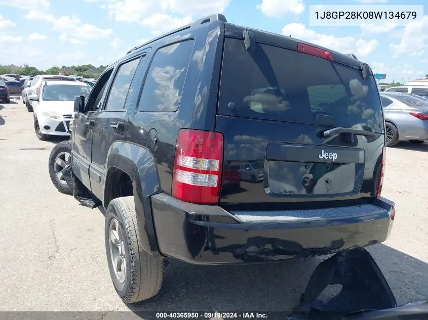 2008 Jeep Liberty Sport VIN: 1J8GP28K08W134679 Lot: 40365950