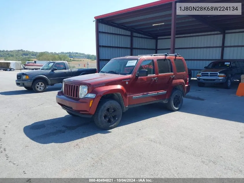 1J8GN28K68W224134 2008 Jeep Liberty Sport