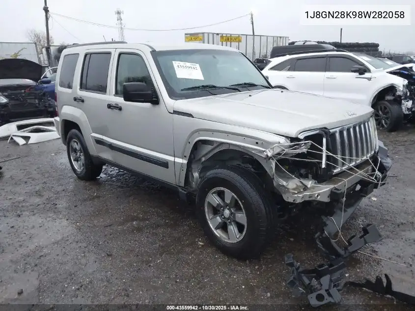 1J8GN28K98W282058 2008 Jeep Liberty Sport