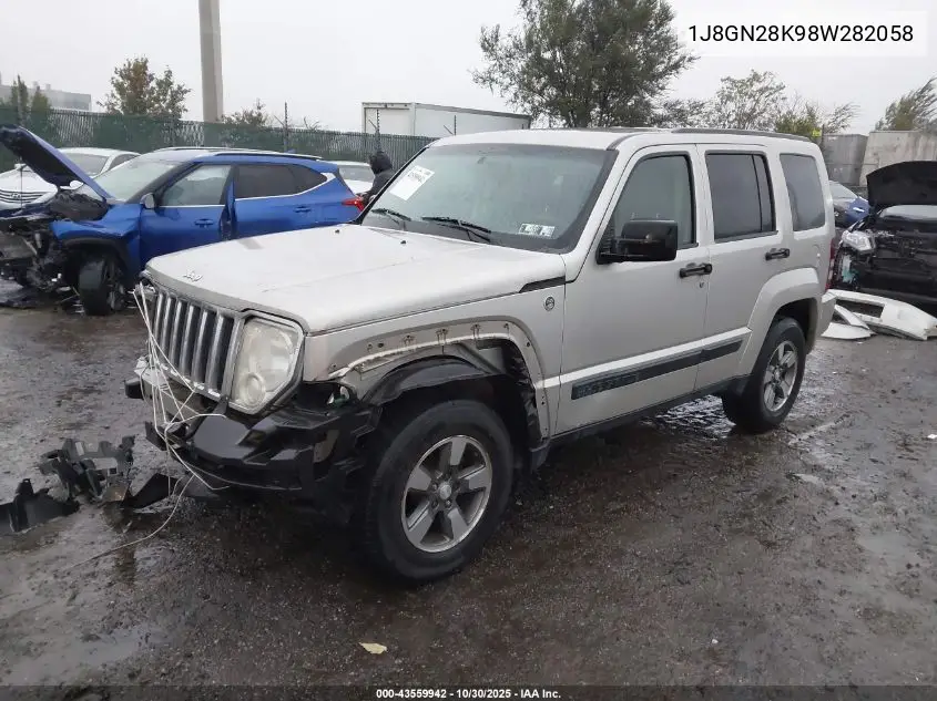 1J8GN28K98W282058 2008 Jeep Liberty Sport