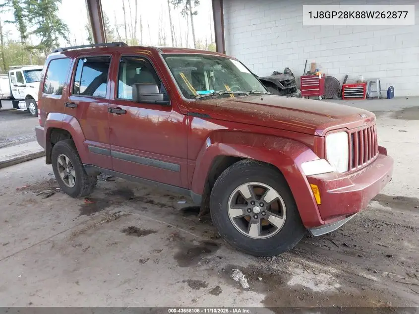 1J8GP28K88W262877 2008 Jeep Liberty Sport