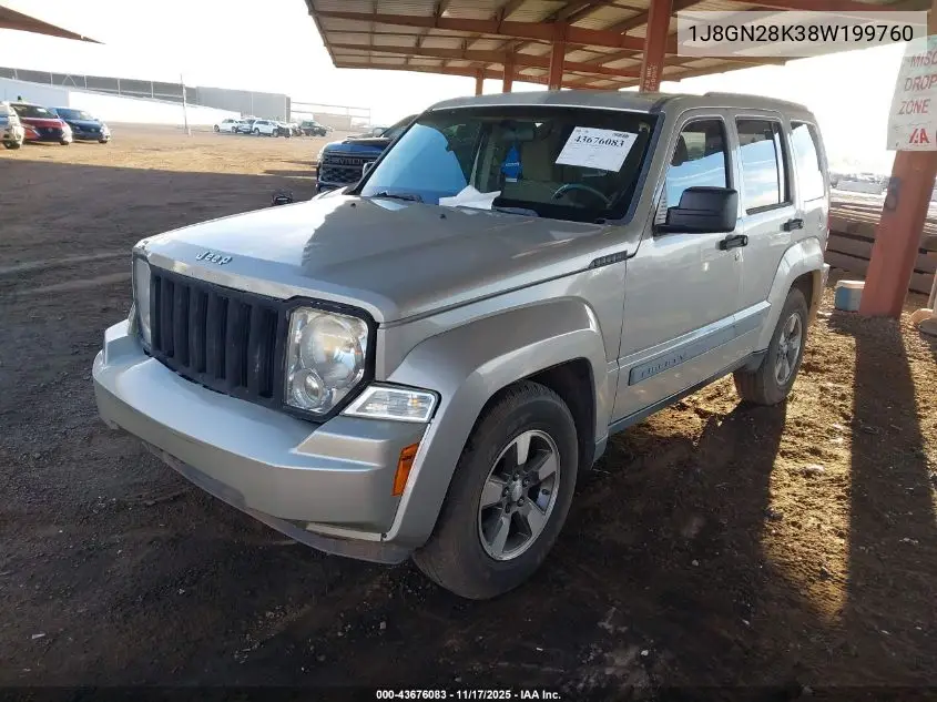 1J8GN28K38W199760 2008 Jeep Liberty Sport
