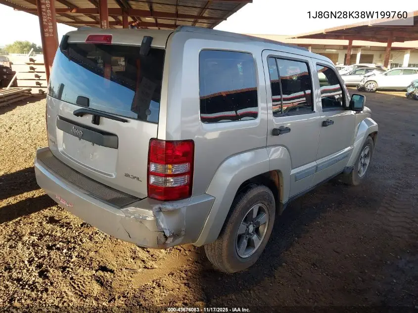 1J8GN28K38W199760 2008 Jeep Liberty Sport