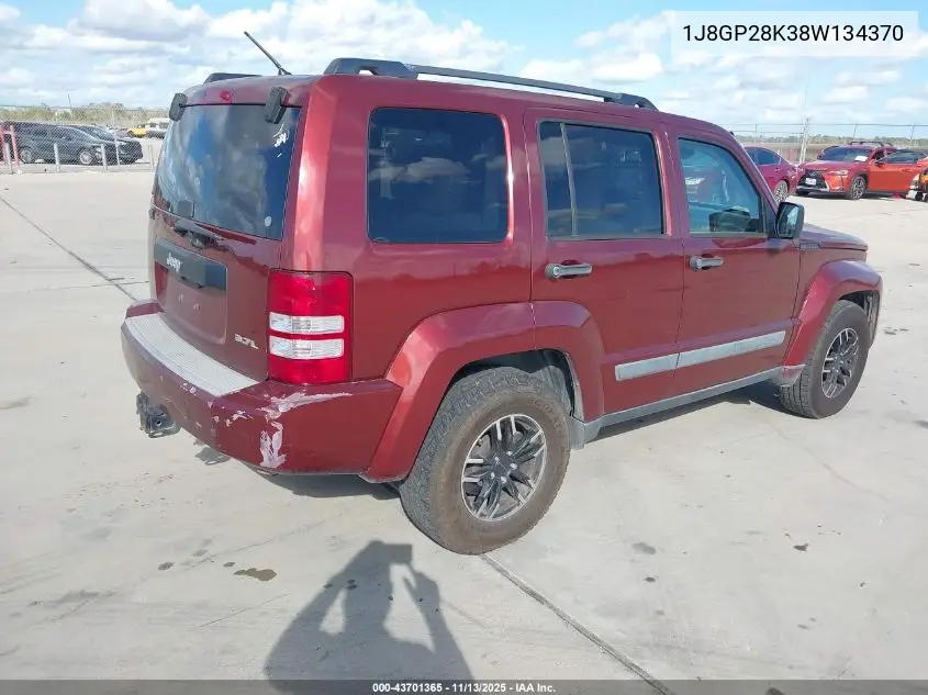 1J8GP28K38W134370 2008 Jeep Liberty Sport