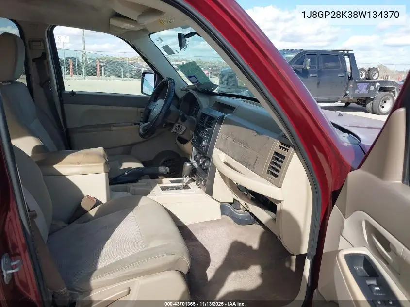1J8GP28K38W134370 2008 Jeep Liberty Sport