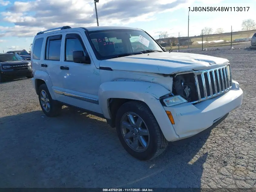 1J8GN58K48W113017 2008 Jeep Liberty Limited Edition