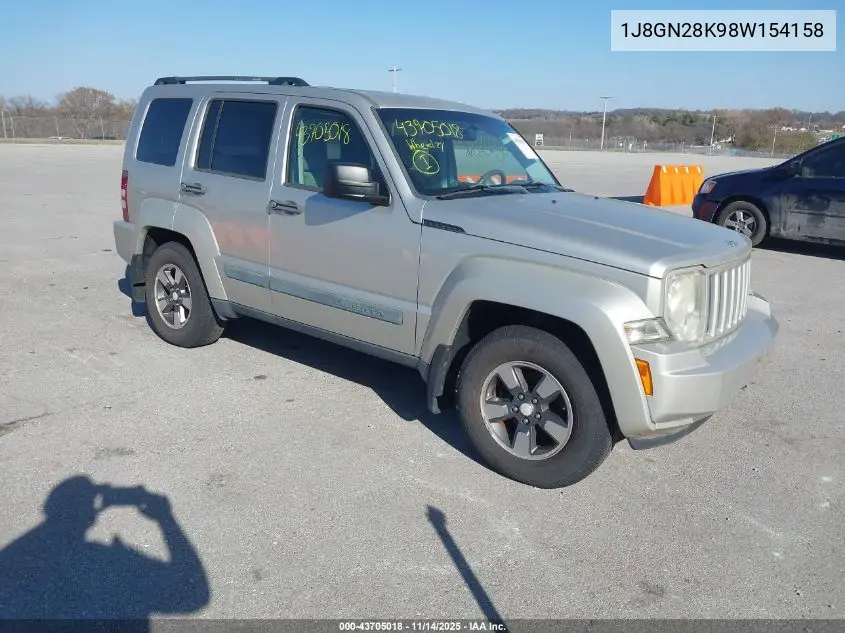 1J8GN28K98W154158 2008 Jeep Liberty Sport