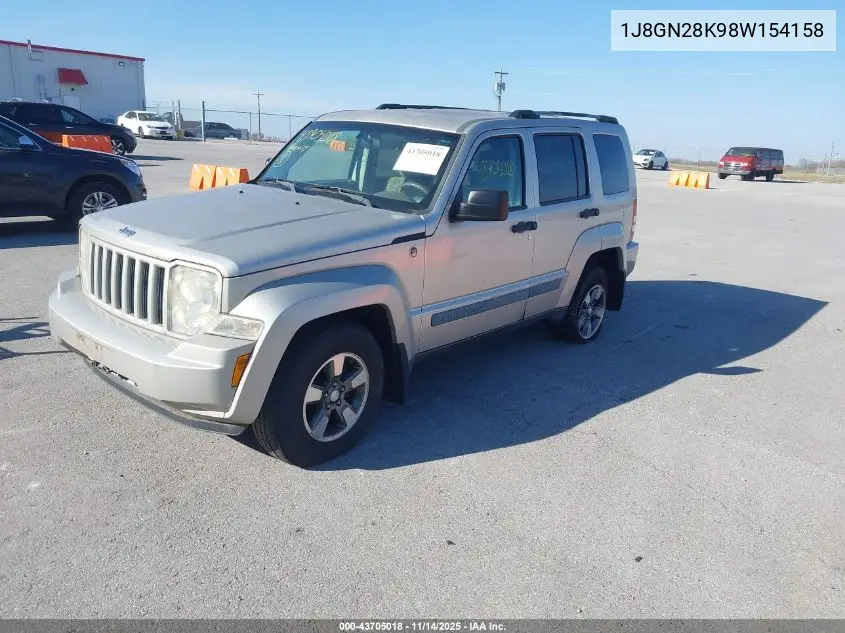 1J8GN28K98W154158 2008 Jeep Liberty Sport