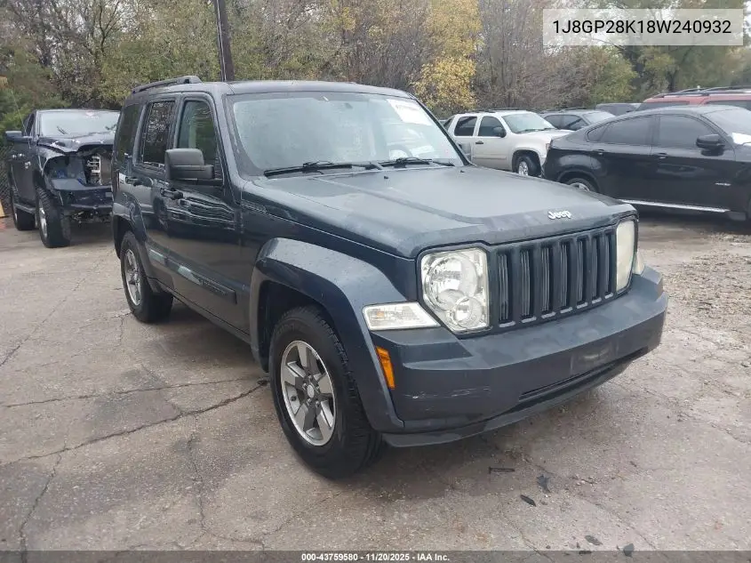 1J8GP28K18W240932 2008 Jeep Liberty Sport