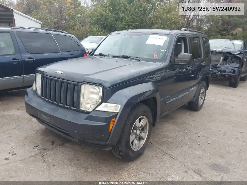 1J8GP28K18W240932 2008 Jeep Liberty Sport