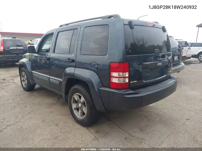 1J8GP28K18W240932 2008 Jeep Liberty Sport