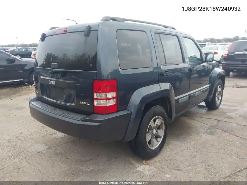 1J8GP28K18W240932 2008 Jeep Liberty Sport