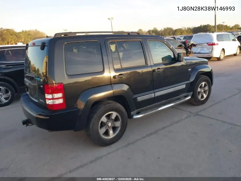 1J8GN28K38W146993 2008 Jeep Liberty Sport